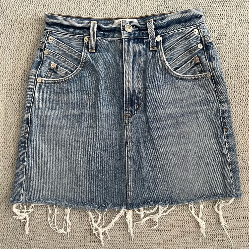 Agolde denim mini skirt